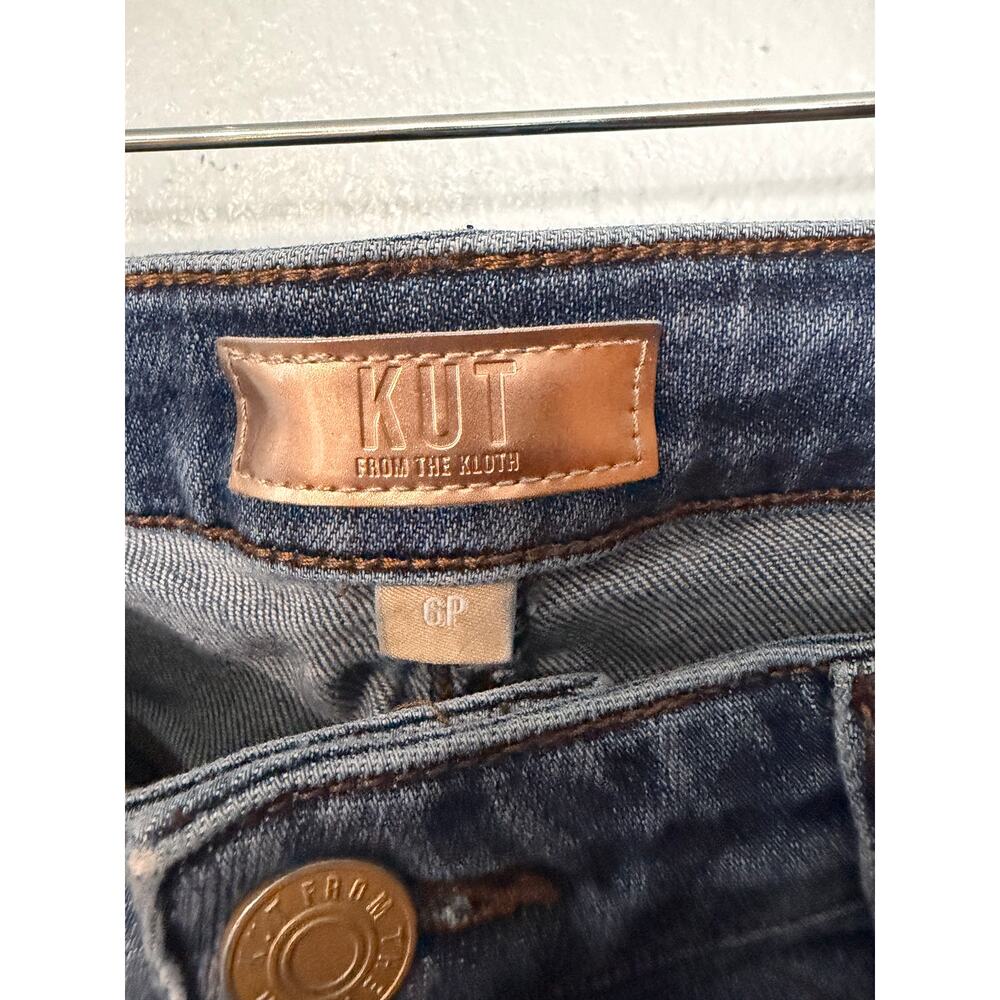 Kut from the Kloth Rachel Fab Ab Mom Jeans 6P High Rise Raw Hem‎ Crop Stretch - Picture 4 of 5